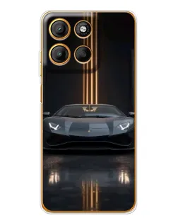 Чехол для Motorola Edge 60 Fusion с картинкой «Lamborghini золотые линии»