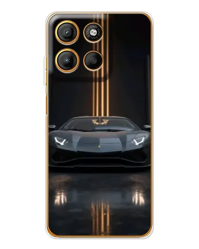 Чехол для Motorola Edge 60 Fusion с картинкой «Lamborghini золотые линии» Чехол для Motorola Edge 60 Fusion с картинкой «Lamborghini золотые линии»