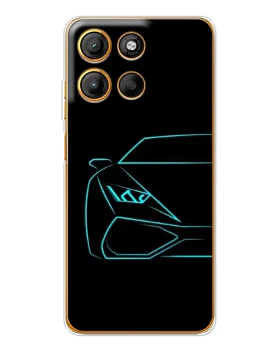 Чехол для Motorola Edge 60 Fusion с картинкой «Голубой силуэт Lamborghini» Чехол для Motorola Edge 60 Fusion с картинкой «Голубой силуэт Lamborghini»