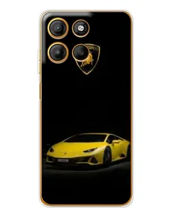 Чехол для Motorola Edge 60 Fusion с картинкой «Lamborghini желтый акцент»