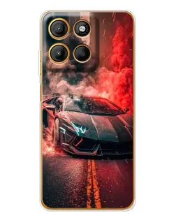 Чехол для Motorola Edge 60 Fusion с картинкой «Lamborghini красный дым»