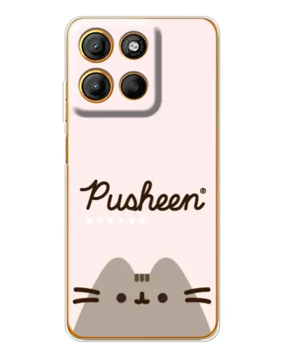 Чохол для Motorola Edge 60 Fusion з картинкою «Pusheen логотип»