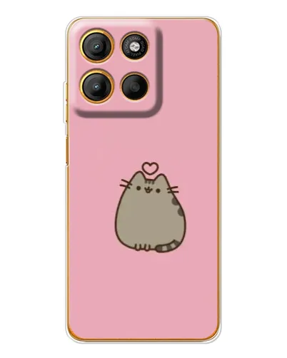 Чохол для Motorola Edge 60 Fusion з картинкою «Pusheen серце»