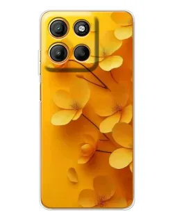 Чехол для Motorola Edge 60 Fusion с картинкой «Золотые лепестки»