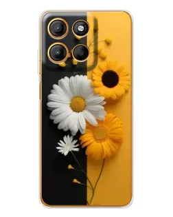 Чехол для Motorola Edge 60 Fusion с картинкой «Подсолнух и ромашка»