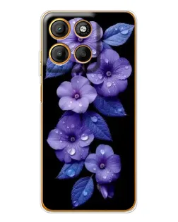 Чехол для Motorola Edge 60 Fusion с картинкой «Фиолетовые цветы с росою»
