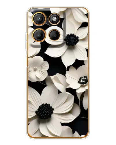 Чехол для Motorola Edge 60 Fusion с картинкой «Объемные белые цветы» Чехол для Motorola Edge 60 Fusion с картинкой «Объемные белые цветы»