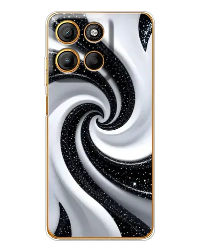 Чехол для Motorola Edge 60 Fusion с картинкой «Черно-белая спираль» Чехол для Motorola Edge 60 Fusion с картинкой «Черно-белая спираль»