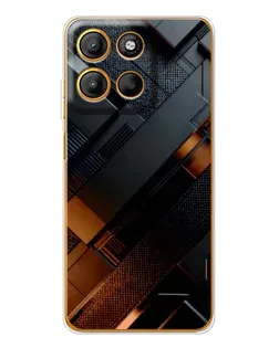 Чехол для Motorola Edge 60 Fusion с картинкой «Черные геометрические блоки»