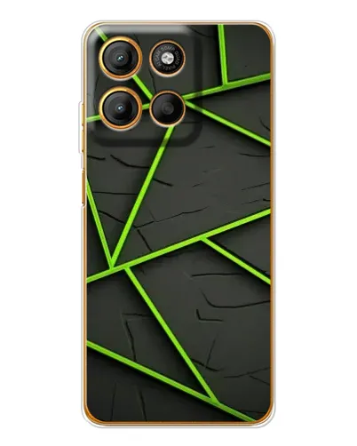 Чехол для Motorola Edge 60 Fusion с картинкой «Зеленые геометрические линии» Чехол для Motorola Edge 60 Fusion с картинкой «Зеленые геометрические линии»