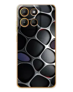 Чехол для Motorola Edge 60 Fusion с картинкой «Объемная темная решетка»