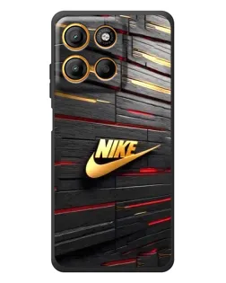 Чохол для Motorola Edge 60 Neo з картинкою «Золотий Nike на металі»