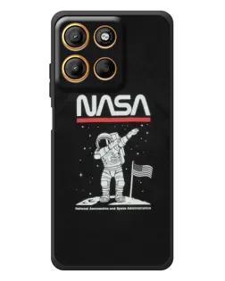Чохол для Motorola Edge 60 Neo з картинкою «NASA — крокуємо по Місяцю»