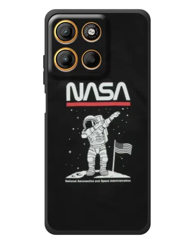 Чохол для Motorola Edge 60 Neo з картинкою «NASA — крокуємо по Місяцю»