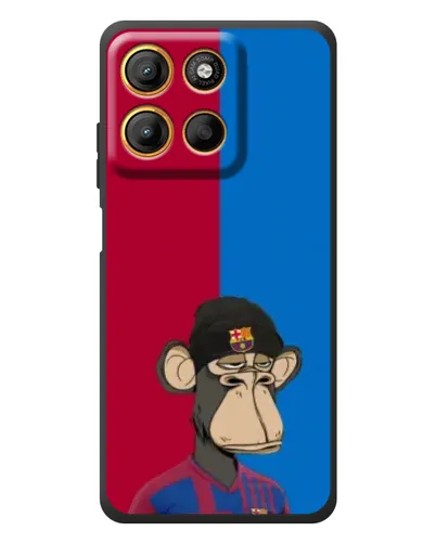 Чехол для Motorola Edge 60 Neo с картинкой «Bored Ape — фанат Барсы» Чехол для Motorola Edge 60 Neo с картинкой «Bored Ape — фанат Барсы»