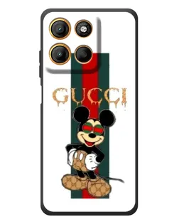 Чохол для Motorola Edge 60 Neo з картинкою «Міккі Маус Gucci — смуги»