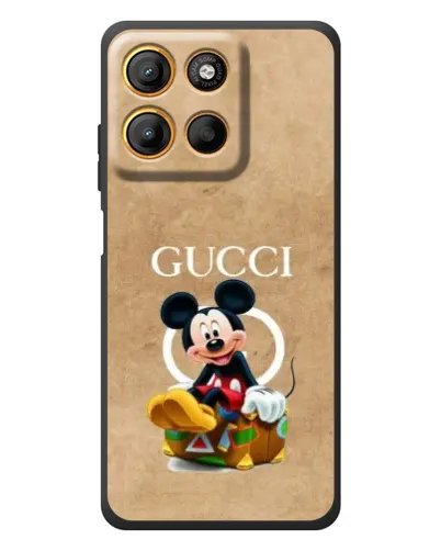 Чохол для Motorola Edge 60 Neo з картинкою «Міккі Маус Gucci — крафт» Чохол для Motorola Edge 60 Neo з картинкою «Міккі Маус Gucci — крафт»