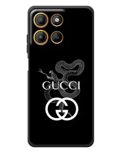 Чохол для Motorola Edge 60 Neo з картинкою «Gucci — срібна змія»