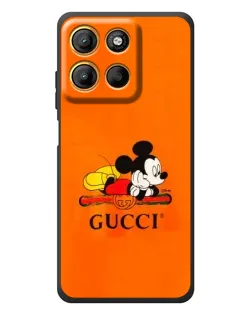 Чохол для Motorola Edge 60 Neo з картинкою «Міккі Маус Gucci — помаранч»