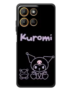 Чохол для Motorola Edge 60 Neo з картинкою «Kuromi — чорний мінімалізм»
