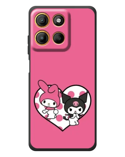 Чохол для Motorola Edge 60 Neo з картинкою «Kuromi та My Melody»