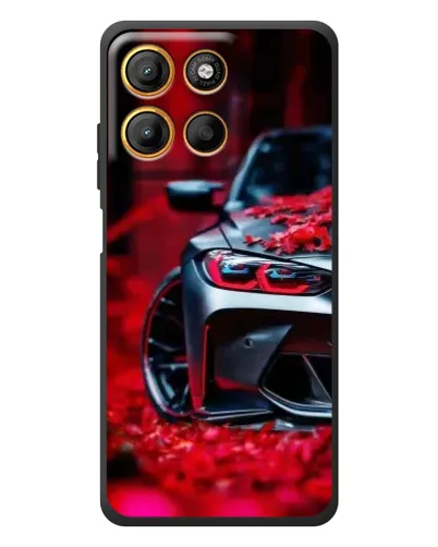 Чохол для Motorola Edge 60 Neo з картинкою «Спортивна BMW та квіти» Чохол для Motorola Edge 60 Neo з картинкою «Спортивна BMW та квіти»