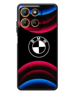 Чохол для Motorola Edge 60 Neo з картинкою «Логотип BMW та неонові дуги»