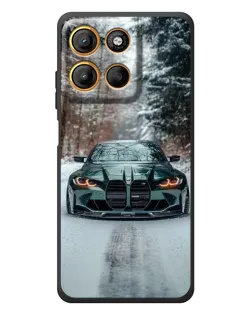 Чохол для Motorola Edge 60 Neo з картинкою «BMW у зимовому лісі»