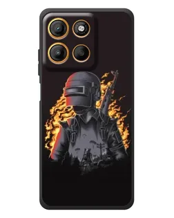 Чохол для Motorola Edge 60 Neo з картинкою «PUBG — вогняний силует»