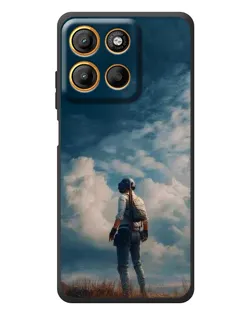 Чохол для Motorola Edge 60 Neo з картинкою «Герой PUBG на скелі»