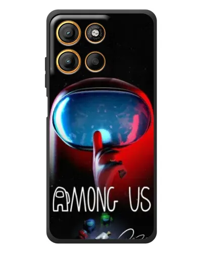 Чохол для Motorola Edge 60 Neo з картинкою «Червоний імпостер — макро»