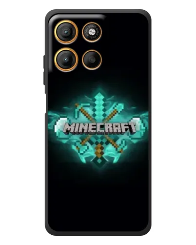 Чохол для Motorola Edge 60 Neo з картинкою «Minecraft Diamond лого»