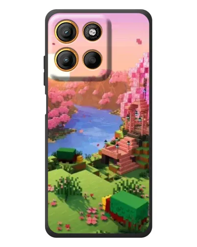 Чохол для Motorola Edge 60 Neo з картинкою «Рожеве дерево Minecraft»