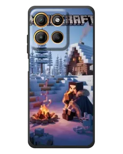 Чохол для Motorola Edge 60 Neo з картинкою «Зимовий Minecraft»