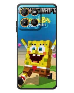 Чохол для Motorola Edge 60 Neo з картинкою «Губка Боб Minecraft»