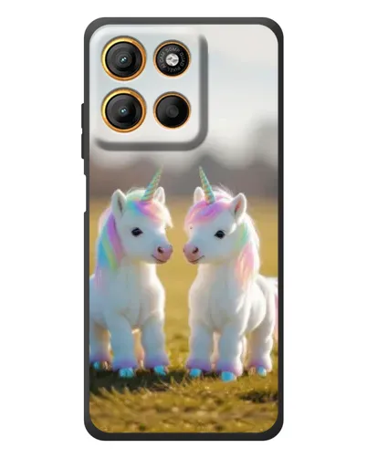 Чохол для Motorola Edge 60 Neo з картинкою «Пара єдинорогів»