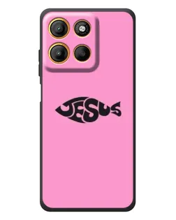 Чохол для Motorola Edge 60 Neo з картинкою «Рожевий символ Jesus»