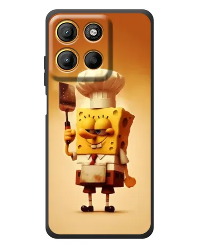 Чохол для Motorola Edge 60 Neo з картинкою «Губка Боб кухар»
