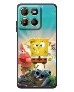 Чохол для Motorola Edge 60 Neo з картинкою «Спанч Боб переможець»