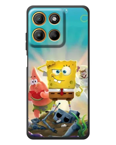 Чохол для Motorola Edge 60 Neo з картинкою «Спанч Боб переможець»
