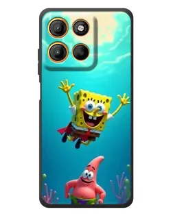 Чехол для Motorola Edge 60 Neo с картинкой «Спанч Боб под водой»