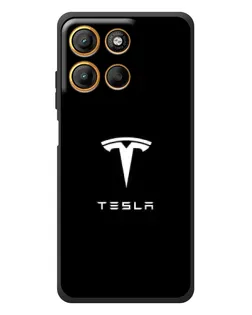 Чохол для Motorola Edge 60 Neo з картинкою «Tesla White Logo»