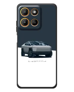 Чохол для Motorola Edge 60 Neo з картинкою «Сріблястий Cybertruck Tesla»