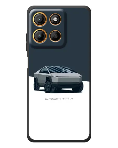 Чохол для Motorola Edge 60 Neo з картинкою «Сріблястий Cybertruck Tesla»