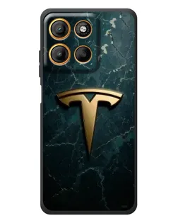 Чохол для Motorola Edge 60 Neo з картинкою «Мармурова Tesla Gold»