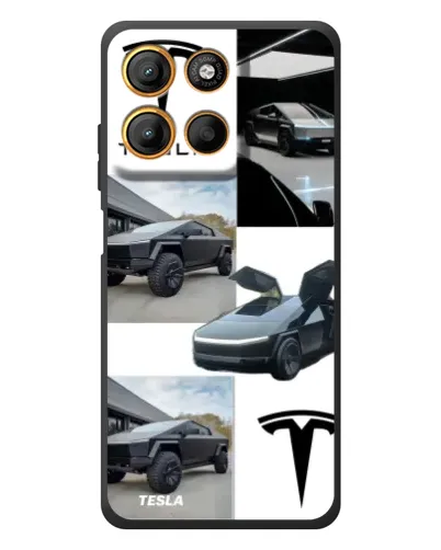 Чохол для Motorola Edge 60 Neo з картинкою «Колаж Cybertruck Tesla»