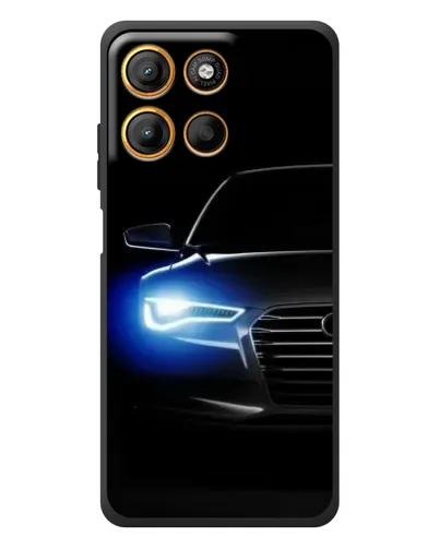Чохол для Motorola Edge 60 Neo з картинкою «Неоновий погляд Audi»