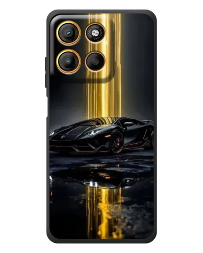 Чохол для Motorola Edge 60 Neo з картинкою «Нічний Lamborghini драйв»