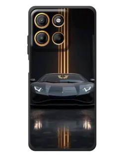 Чохол для Motorola Edge 60 Neo з картинкою «Lamborghini золоті лінії»