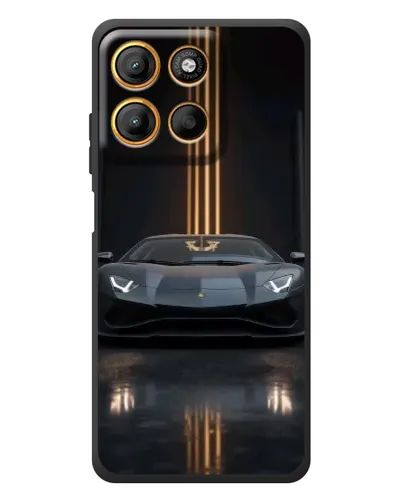 Чохол для Motorola Edge 60 Neo з картинкою «Lamborghini золоті лінії»